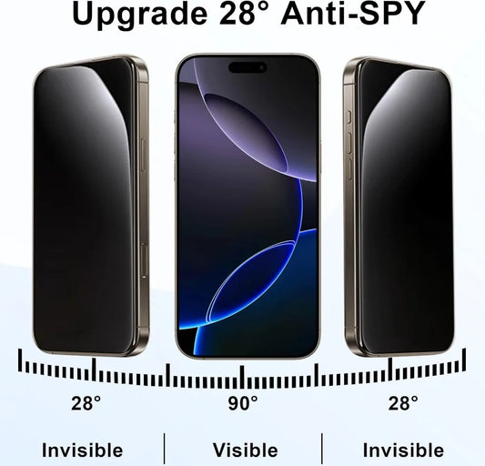 Easy Installation Privacy Screen Protector for iPhone 16, 17 Models Air Anti-Spy.