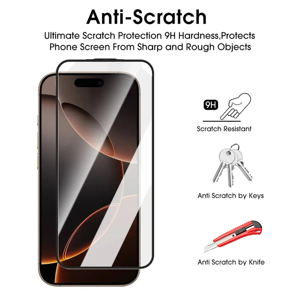Easy Installation Privacy Screen Protector for iPhone 16, 17 Models Air Anti-Spy.
