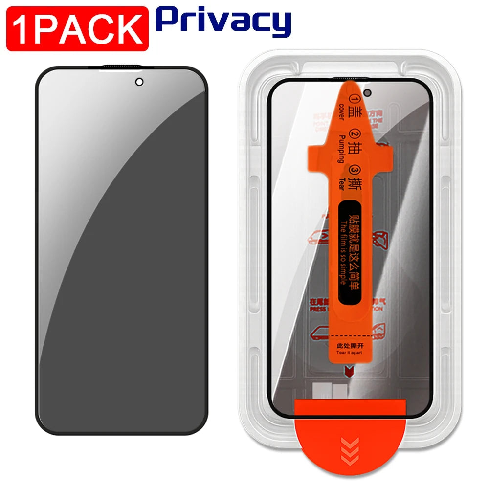 Easy Installation Privacy Screen Protector for iPhone 16, 17 Models Air Anti-Spy.